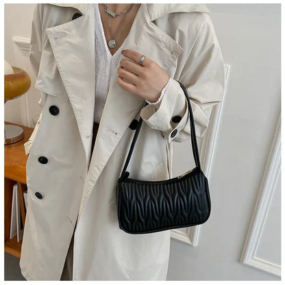 Fashion Women Handbag PU Leather Shoulder Bags Female Casual Solid Messenger Bag for Women Luxury Underarm Bag Feminina