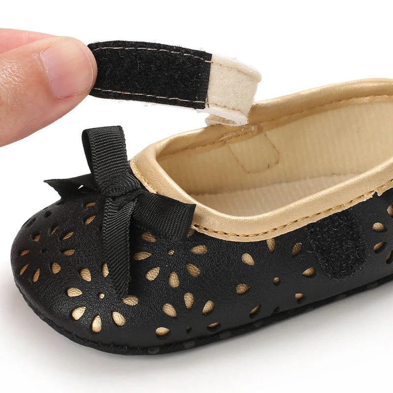 Black British Retro Princess Shoes For Spring And Autumn 0-18 Months Baby Shoes With Soft Soles And Non Slip Baby Walking Shoes