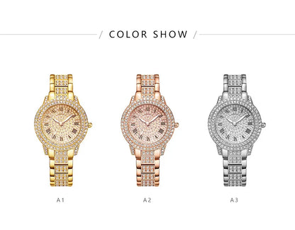 Luxury Women Shiny Bracelet Watches Fine Zircon Mechanical Lady Wristwatches Fashion Folding Watches Buckle Watch Reloj Mujer