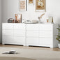 Getone White Chest of Drawers Bedroom, Tall Chest of Drawers with 6 Drawers, Bedroom Furniture Dresser Storage Cupboard Cabinet  Bedroom Dresser, for Dining Room Living Room Hallway 120x40x82cm