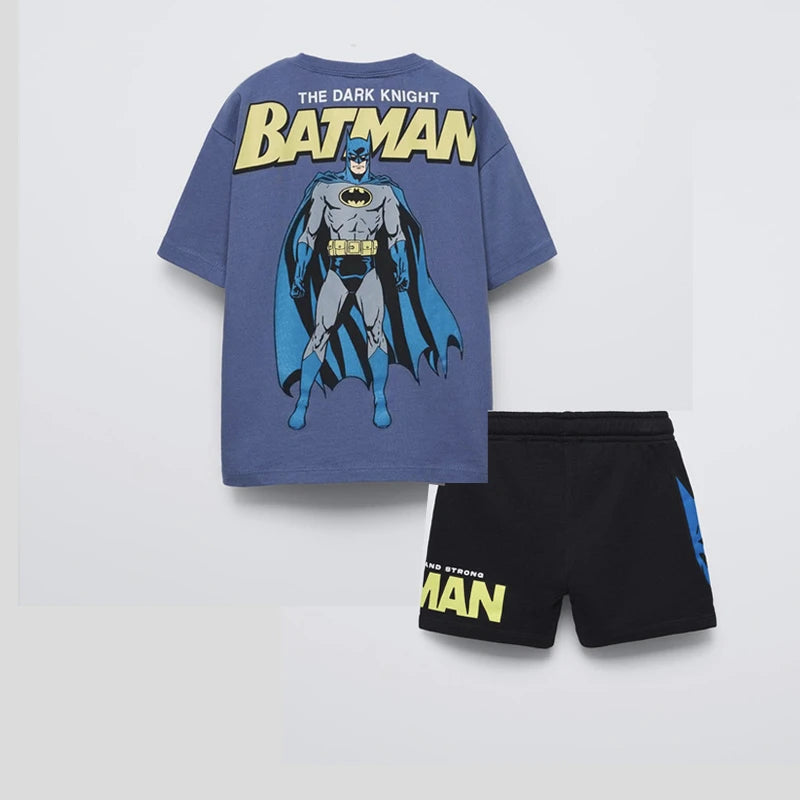 Short Sleeve Tracksuits For Boys Car Print Tshirt +Shorts 2025 Summer Child Trendy Costume 2pcs/Set Baby Sports Casual Outfits