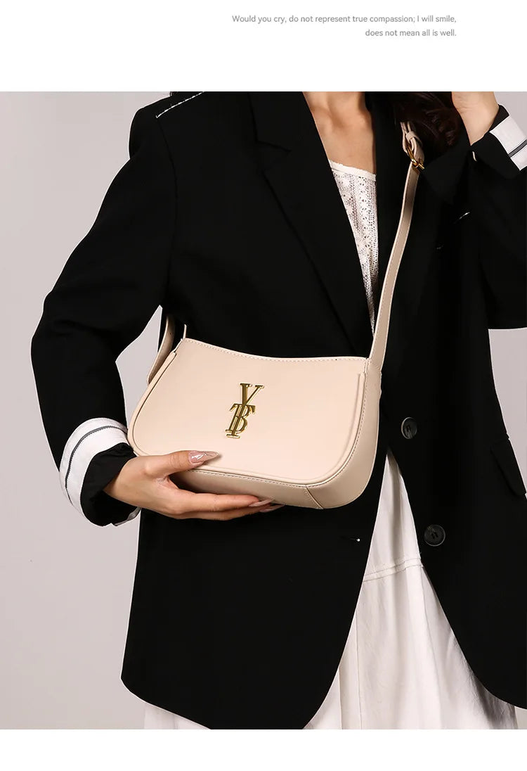 Luxury Underarm Bag for Women, Minimalist Designer Shoulder Purse, Fashionable Crossbody Bag, High-End Aesthetic & Versatile
