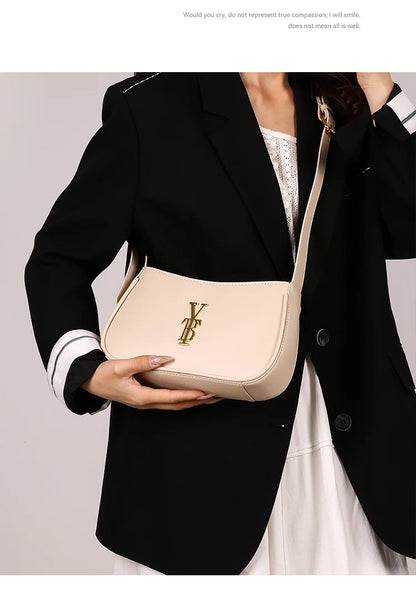 Luxury Underarm Bag for Women, Minimalist Designer Shoulder Purse, Fashionable Crossbody Bag, High-End Aesthetic & Versatile
