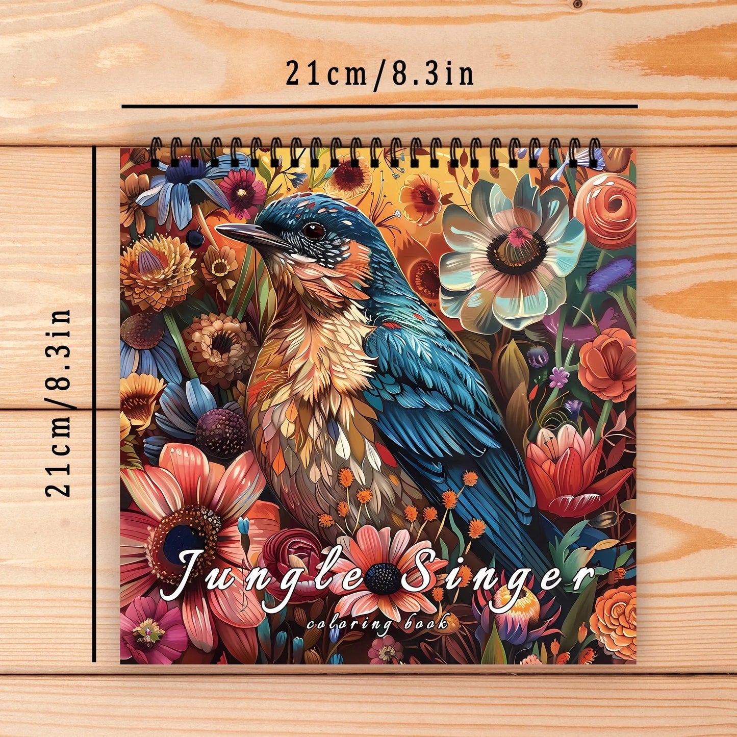 Stress Reduction Colouring Book 30 Sheets, 8.3x 8.3 inch 100gsm Thick Paper, Spiral Bound, Halloween and many other holiday gift