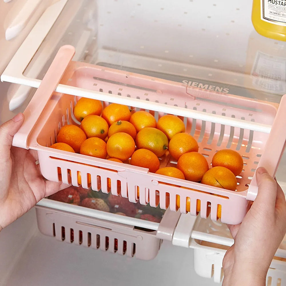 Kitchen Hanging Organizer Refrigerator Egg Fruit Storage Box Drawer Baskets Kitchen Accessories Fridge Organizer Shelf