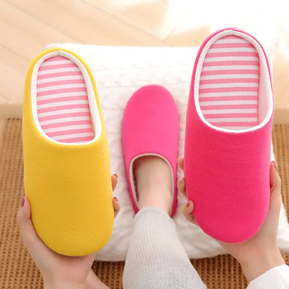 Home Slippers For Women Men Soft House Winter Indoor Light Comfort Floor Shoes Female Male Silence Slides Bedroom Japanese Style