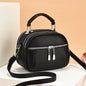 Women Small Purses and Handbags PU Leather Solid Color Zipper Shoulder Bag Cross Body Bags Small Wallets Short Handle Bag