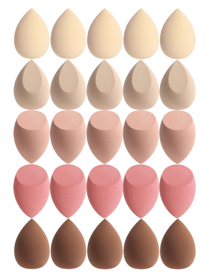 25 Beauty Eggs (Makeup Sponges), Foundation Make-Up Mixed Beauty Sponges, Liquid, Cream and Powder Flawless, Multi-Color Makeup