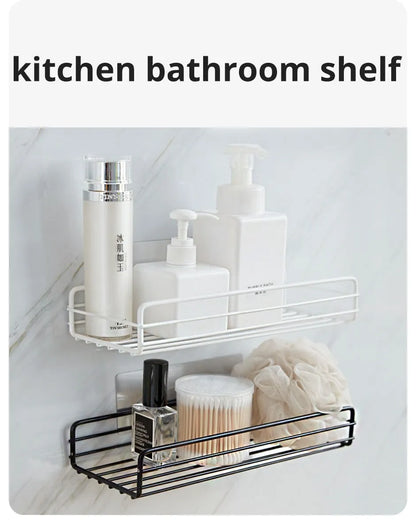 Bathroom Metal Shelves No-Drill Bathroom Organizer Cleaning Supplies Organizer Kitchen Supplies Storage Bathroom Accessories