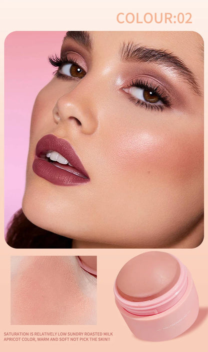 6 colors Waterproof Blush Cream - Long-Lasting, Multi-Use Makeup for Women