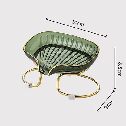 Bathroom Soap Dish Light Luxury Toilet Shower Soap Holder with Drain Water Soap Storage Case Tray Container Bathroom Gadgets