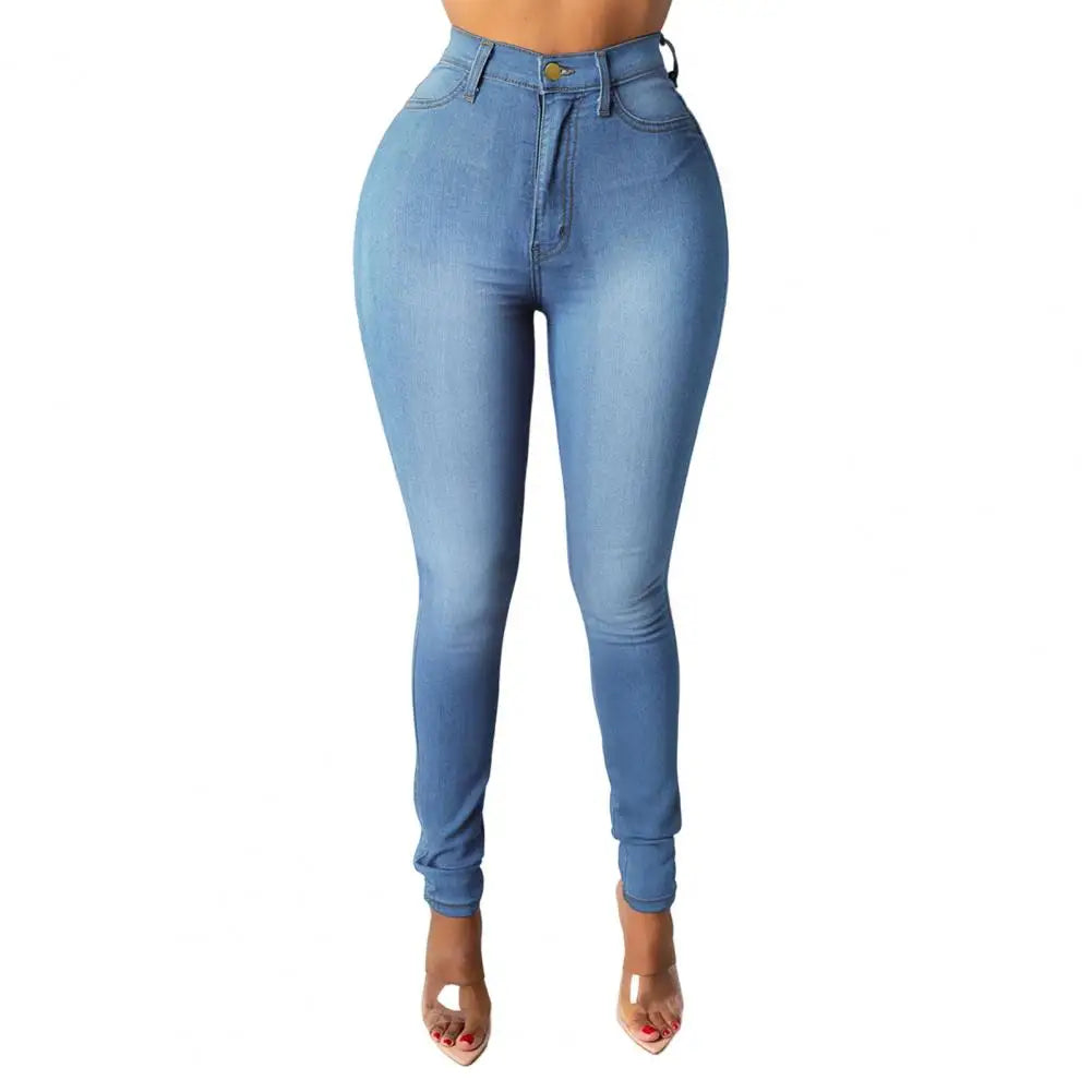 Skinny Jeans High Waist Women's Skinny Fit Denim Jeans with Zipper Fly Pockets Streetwear Fashion for A Stylish Look Denim