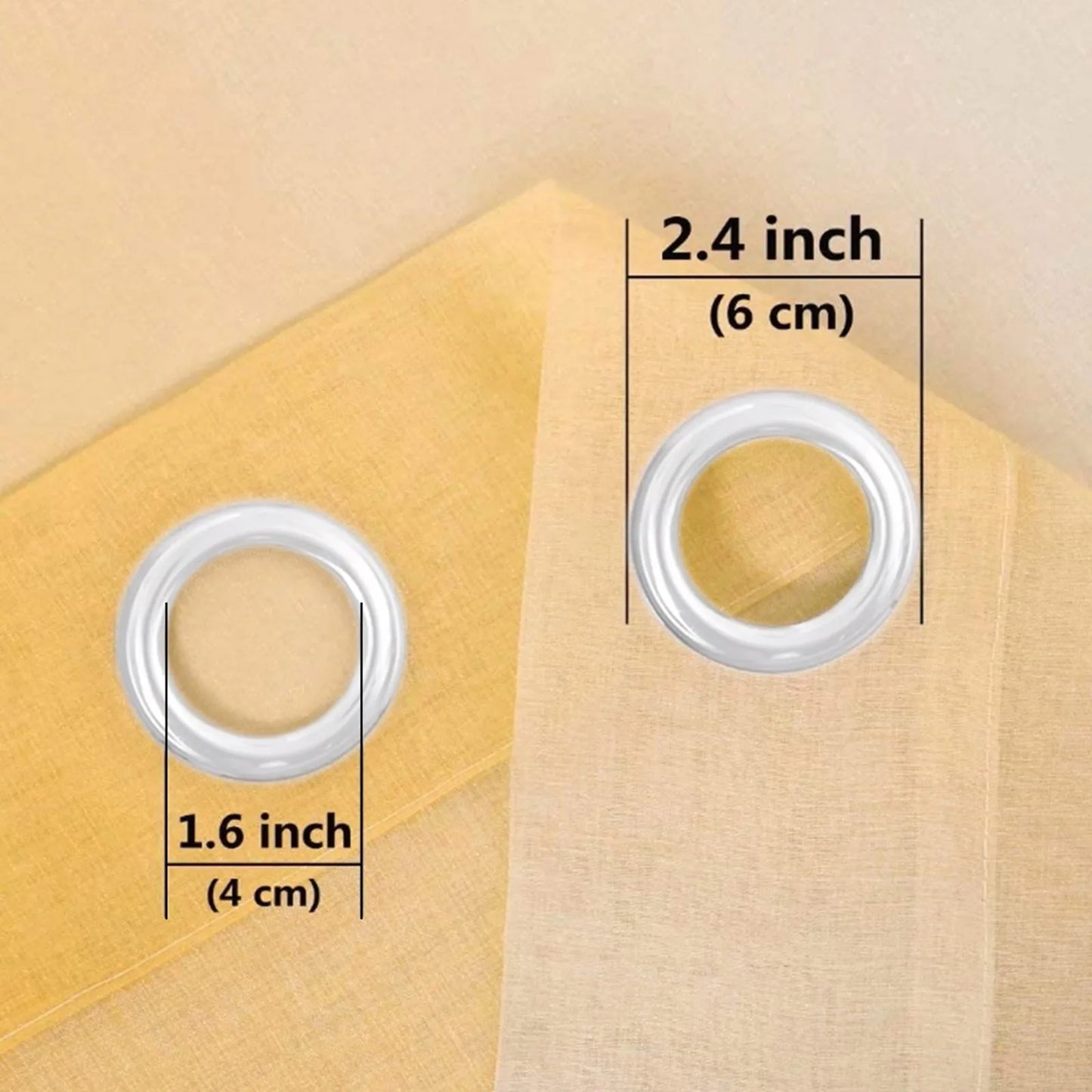 Blackout Curtains for Bedroom Faux Grommet Light Filtering Semi Sheer Gradient Window Curtain for Living Room Heat Blocking