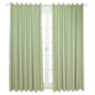 Textured Blackout Window Curtain Pair Thermal Insulated Linen Room Darkening Grommet Curtains Size 140245 Light Green Energy