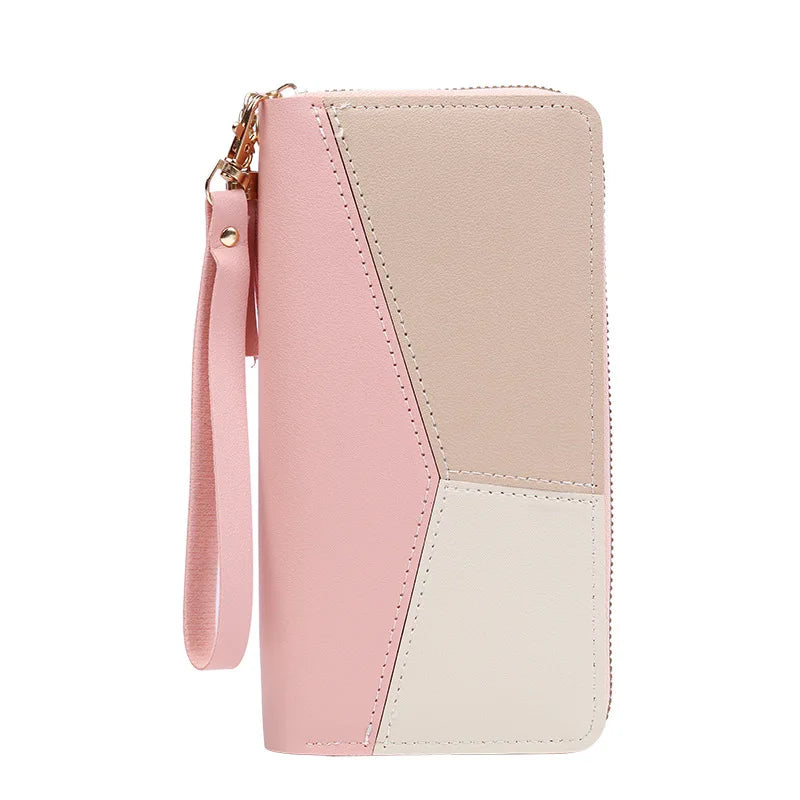 PU Leather Billfold Wallet Case Bag Girls Women's Fashion Zipper Wallets  Long Purses Handbags Coin Purse Cards Holder