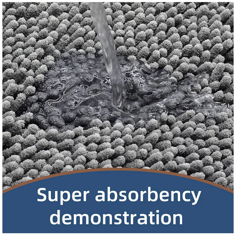 Bathroom mat chenille absorbent carpet bathroom bathtub room living room door bathroom absorbent pad