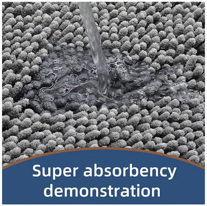 Bathroom mat chenille absorbent carpet bathroom bathtub room living room door bathroom absorbent pad