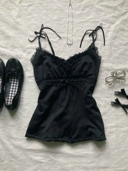 Vintage Clothes Women Camis Punk Sexy Casual Backless Flowers Gothic Sleeveless Tank Top Hip Hop Femme Grunge Y2k Crop Tops Tees