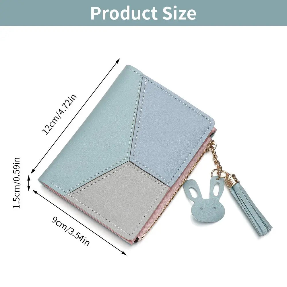 Women's Wallet PU Leather Women's Wallet Made of Leather Women Purses Card Holder Foldable Portable Lady Coin Purses