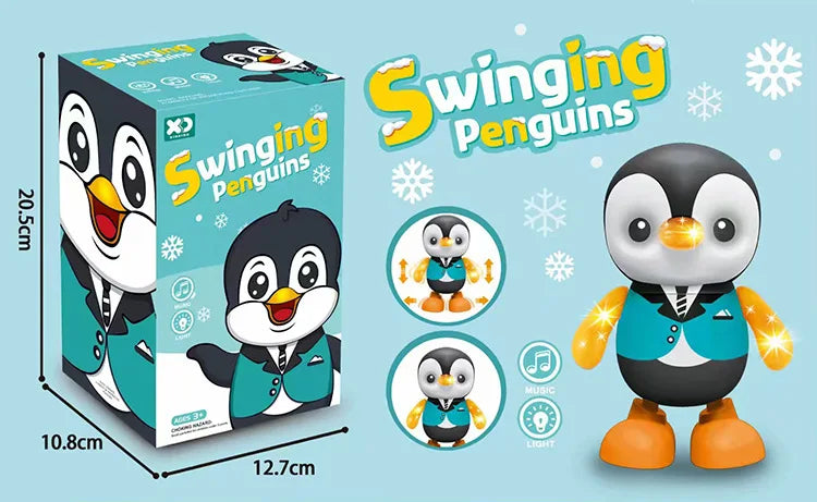 Kids Dance Robot Toy Plastic Cute Cartoon Walking Animal Electric Musical Light Shake Doll Early Educational Toys For Children