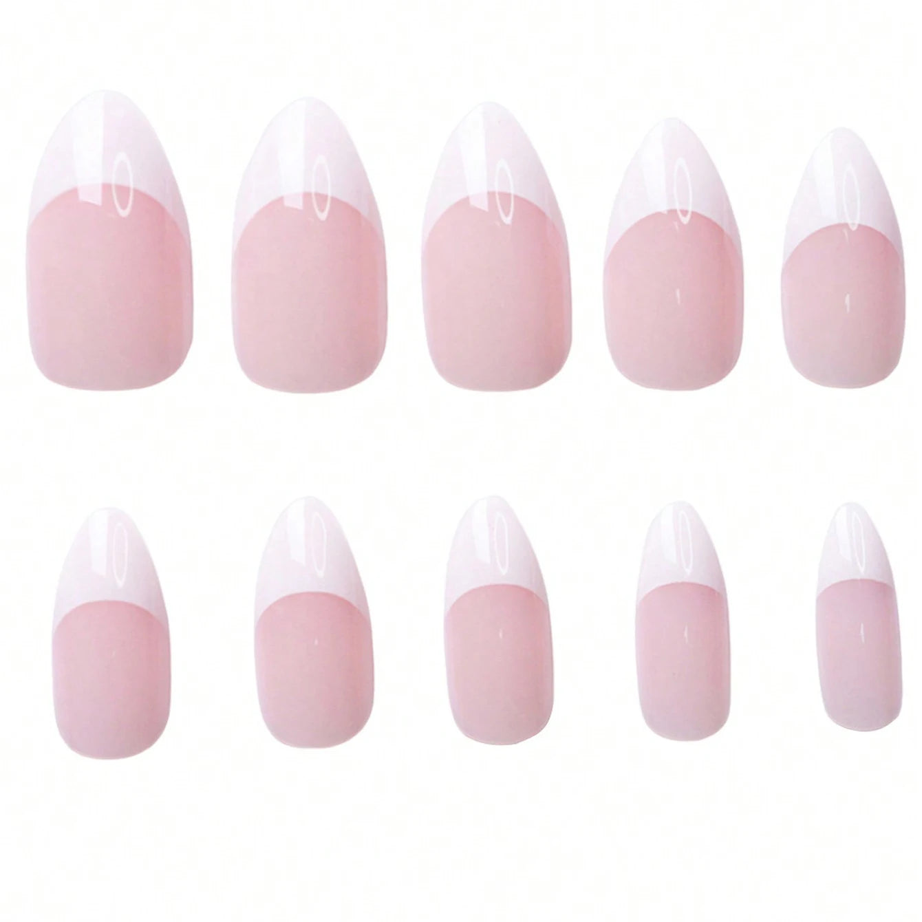 360/150pcs/box Nude Pink Almond French False Nails White Tip Design Short Wearing Fake Nails Women Nails Press On Nails Manicure