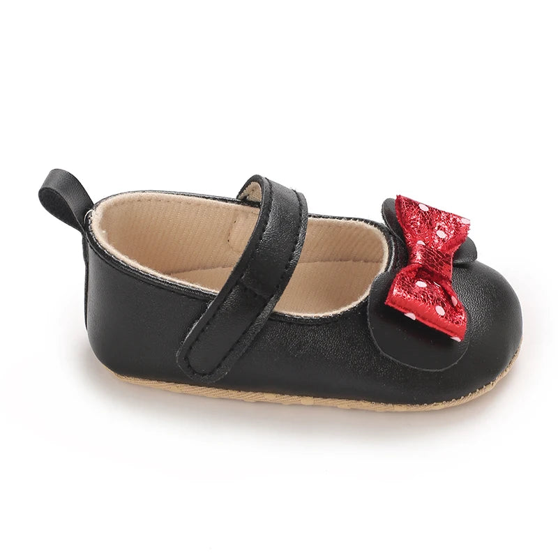 Black British Retro Princess Shoes For Spring And Autumn 0-18 Months Baby Shoes With Soft Soles And Non Slip Baby Walking Shoes