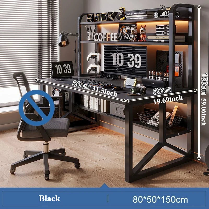 Office Computer Desk Computer Desk Gaming Desk Sturdy Home Gamer Table Metal Legs Dormitory Student Tables Laptop Computer Desk