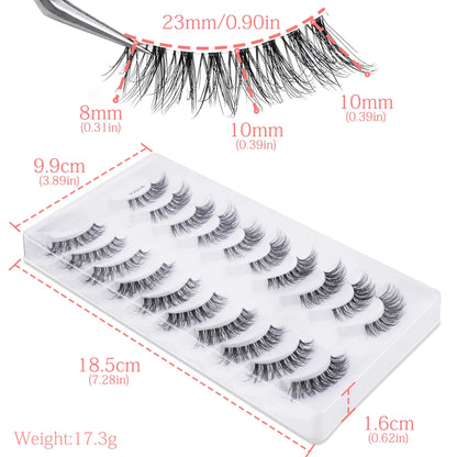 Fake Eyelashes 3/10 Pairs Natural Long 3D Mink Lashes Curly Eyelash Extension Makeup faux Cils Handmade False Lashes maquiagem
