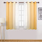 Blackout Curtains for Bedroom Faux Grommet Light Filtering Semi Sheer Gradient Window Curtain for Living Room Heat Blocking