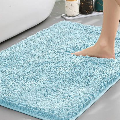 Bathroom mat chenille absorbent carpet bathroom bathtub room living room door bathroom absorbent pad