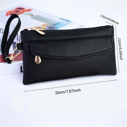Women's Portable Fashion Wallet Pu Leather Hangbag Female Purses Coin Pocket Waterproof Phone For Ladies Bag