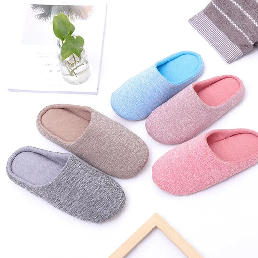 Home Slippers For Women Men Soft House Winter Indoor Light Comfort Floor Shoes Female Male Silence Slides Bedroom Japanese Style