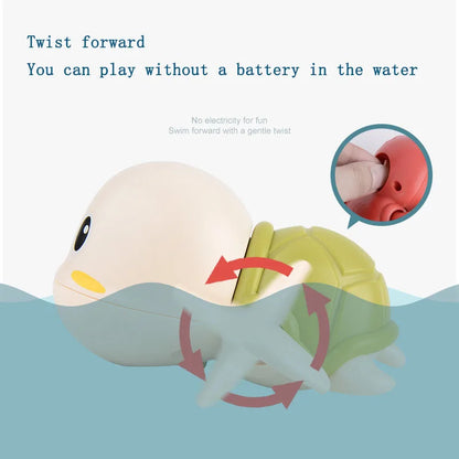 Baby bath toys for children water play small yellow duck swimming baby kids play with water duckling small turtle boys and girls