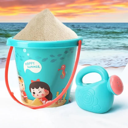 Children Beach Toys Summer Outdoor Games Sand Play Plastic Bucket Watering Bottle Shovels Kids Beach Water Game Toys Tools Gifrs