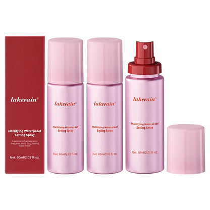 Mattifying Waterproof Setting Spray Glossy Matte Base Makeup Control Oil Non-Sticky Waterproof Make-up Fixer Spray for All Skin