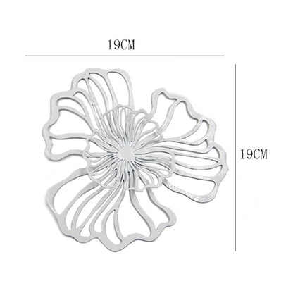 Wall Decoration Flower Metal Wall Art Decor Floral Wall Hanging Decor Wall Ornament for Living Room Kitchen Bathroom Hotel