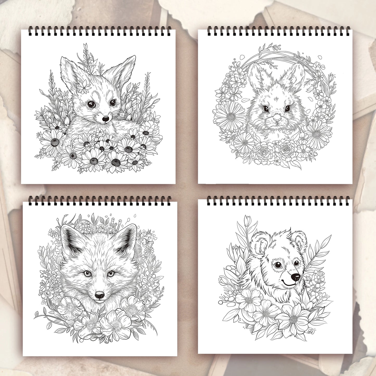 Stress Reduction Colouring Book 30 Sheets, 8.3x 8.3 inch 100gsm Thick Paper, Spiral Bound, Halloween and many other holiday gift