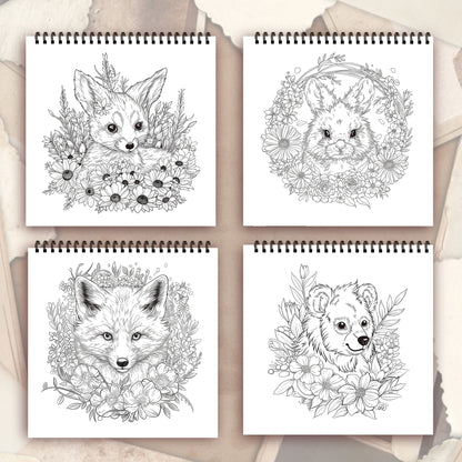 Stress Reduction Colouring Book 30 Sheets, 8.3x 8.3 inch 100gsm Thick Paper, Spiral Bound, Halloween and many other holiday gift