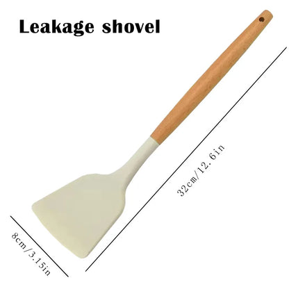 5PCS Kitchen Essentials Advanced Silicone Kitchenware Set with Spatula, Spoon, and Oil Scraper Cooking Utensils Appliances