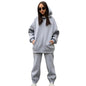 Women Tracksuit Autumn Winter Warm Hoodies Top Suits Casual Hooded Sweatshirts And Jogging Pants Outfits Sweatpants 2 Piece Sets