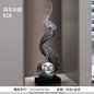 Home Decor Wind and Water Rising Decorations,Blue Resin Sculpture Luxury Living Room Entrance Vertical Art Decoration Customized