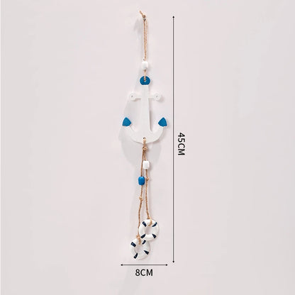 Mediterranean Style Decorative Ornaments Artistic Home Background Kindergarten Wall Hanging Lighthouse Sailboat Wooden Crafts