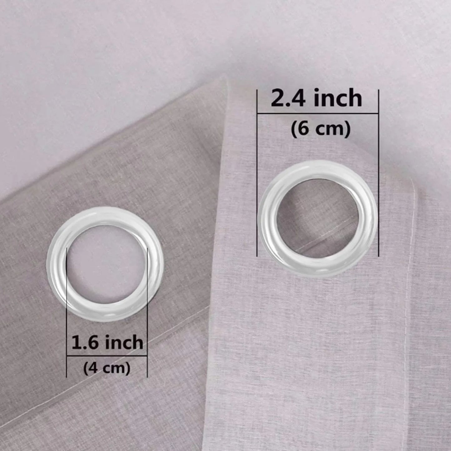 Blackout Curtains for Bedroom Faux Grommet Light Filtering Semi Sheer Gradient Window Curtain for Living Room Heat Blocking