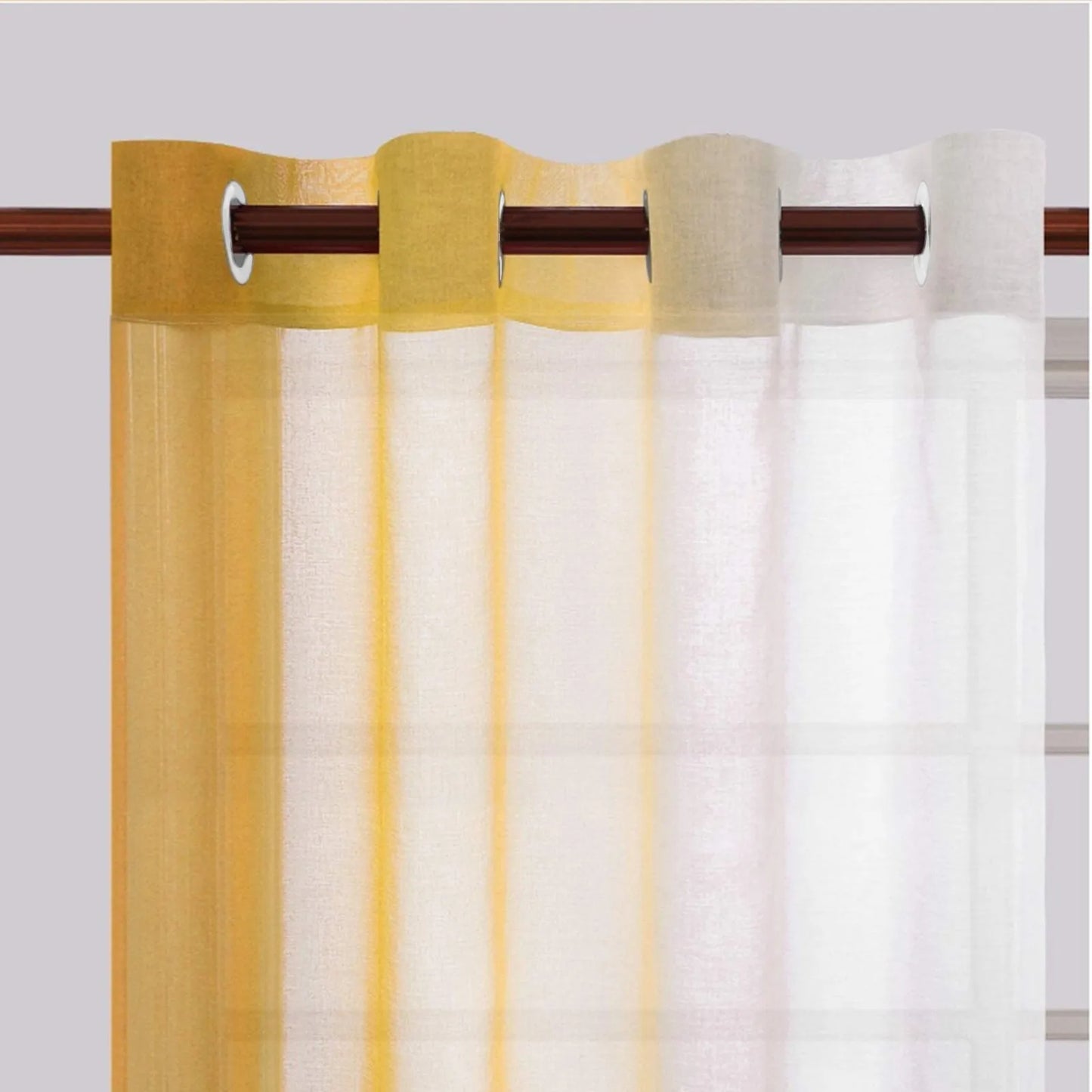 Blackout Curtains for Bedroom Faux Grommet Light Filtering Semi Sheer Gradient Window Curtain for Living Room Heat Blocking