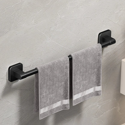 Bathroom Towel Holder White Without Drilling Bathroom Black Towel Rack Towel Bar Self-Adhesive Bathroom Towel Rack Towel Rail