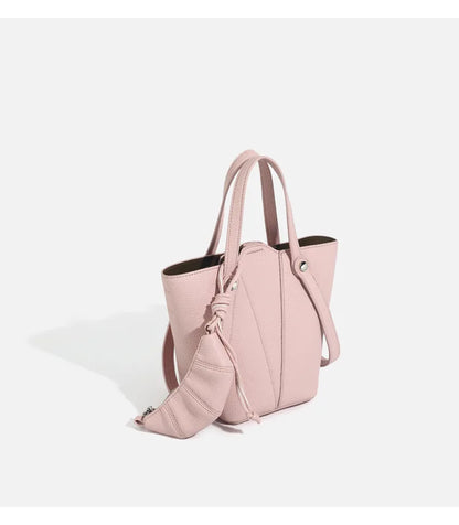 Designer PU Leather Bucket Bag Women Fashion Two-in-One Shoulder Crossbody Top Handle Convertible Purse High Quality