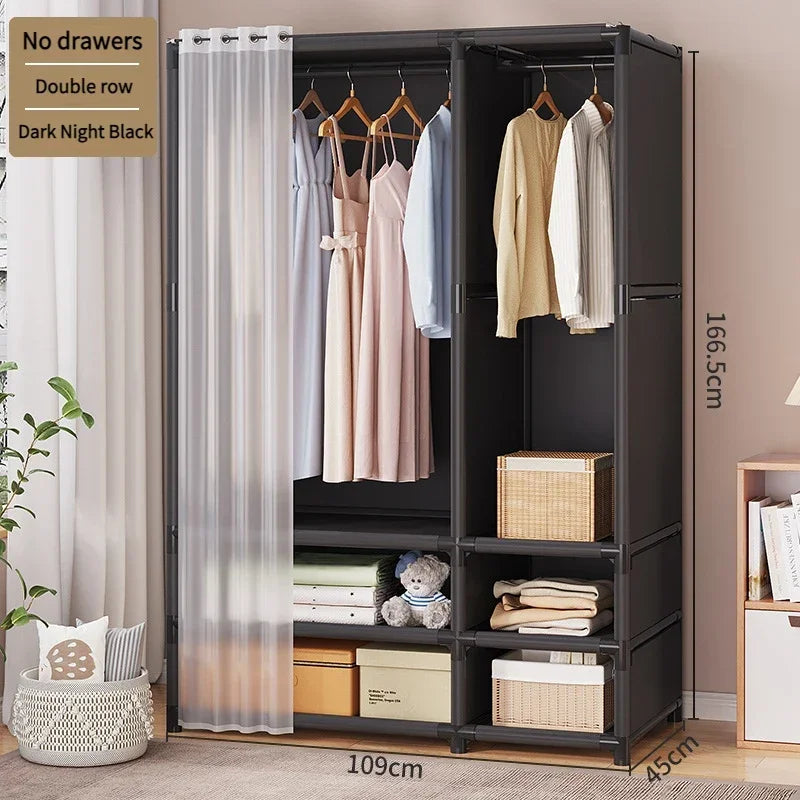 Floor-Standing Simple Wardrobes Home Large Capacity Durable Clothes Cabinet Dustproof And Economical Wardrobe Bedroom Furniture