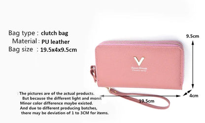 Pu Leather Women Wallets Women Purses Fashion Long Zipper Women's Wallet Money Coin Holder Female Long Purse Female Purse Zipper