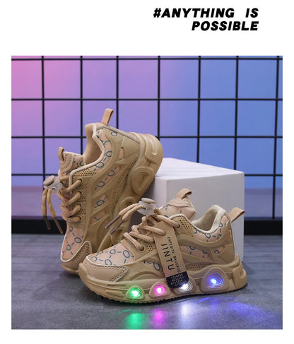 Kids Sneakers 2025 Spring New Girl Sneakers1-6years Old Casual LED Kid Shoes Fashion Girls' Shoes Designer Shoes Tenis De Mujer