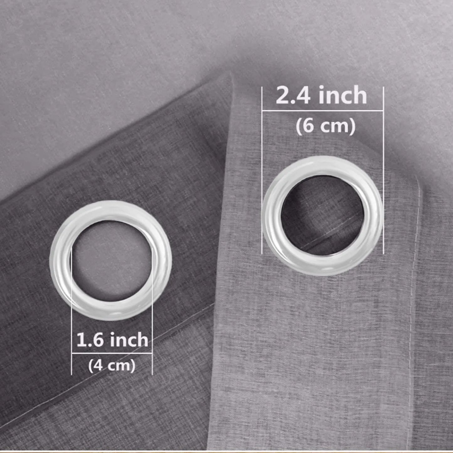 Blackout Curtains for Bedroom Faux Grommet Light Filtering Semi Sheer Gradient Window Curtain for Living Room Heat Blocking